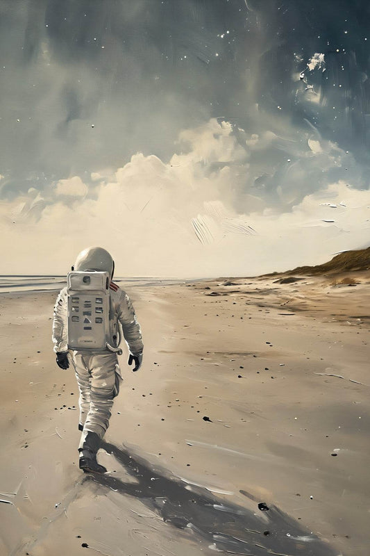 Walking Astronaut Painting Concept Art - beink online art store