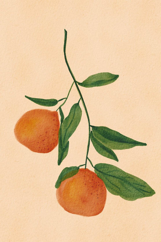 Fruit Tree Branch With Oranges Wall Art - beink online art store