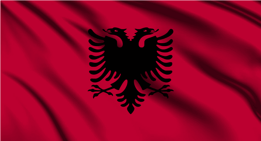 Albania National Flag Wall Art - beink online art store