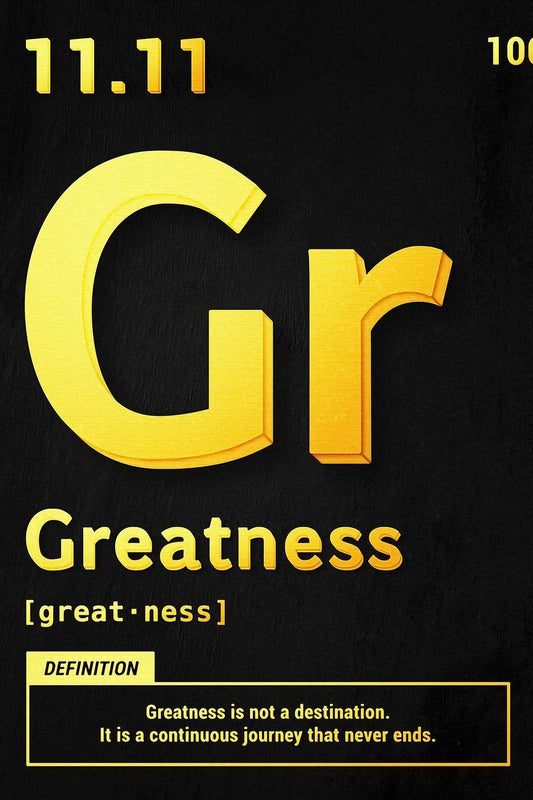 11.11 Greatness Motivational Gold Wall Art - beink online art store