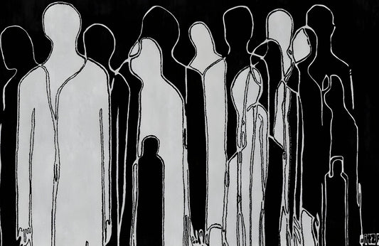 Shadowed Figures Modern Wall Art - beink online art store