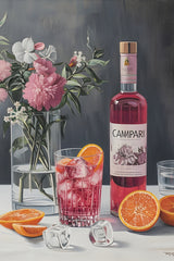 Red Campari Cocktail Wall Art