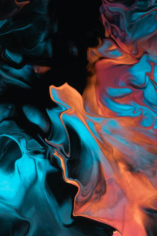 Dark Multicolor Oil Paint Abstract Wall Art - beink online art store