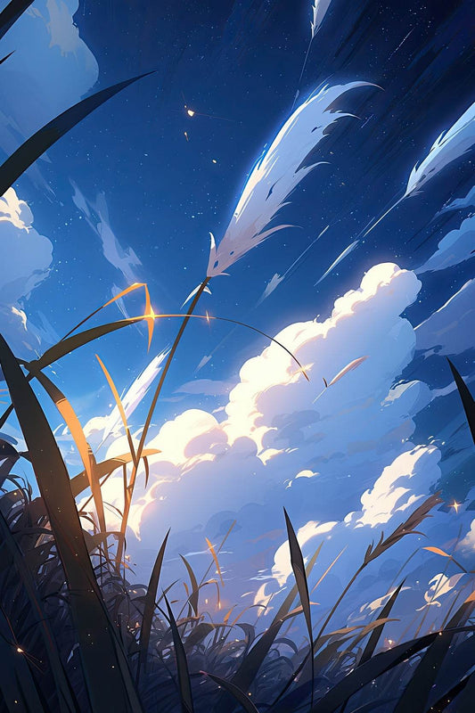 Anime Style Clouds Wall Art - beink online art store