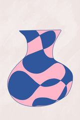 Pink And Blue Vase Wall Art