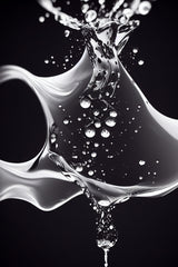 Water Splash Black & White Wall Art