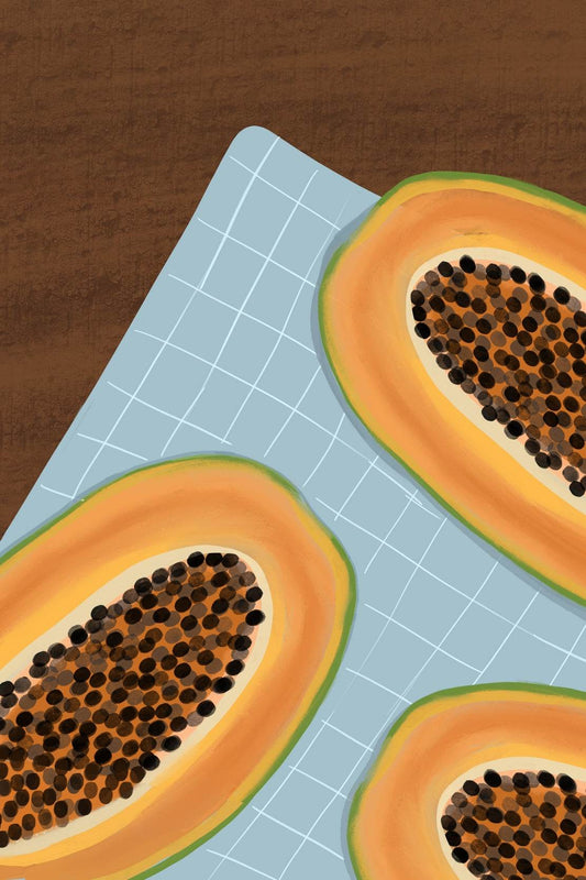 Papaya Fruit Painting Wall Art - beink online art store