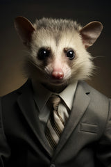 Possum in a Pin Stripe Suit Wall Art