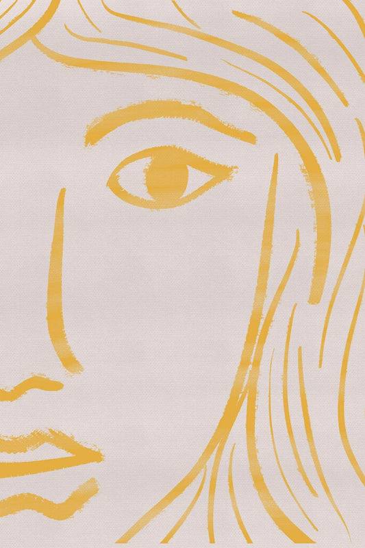 Half Face of A Woman Wall Art - beink online art store