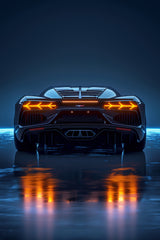 Lamborghini Light Effect Wall Art