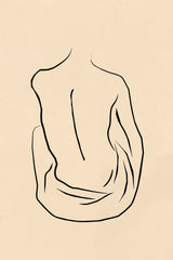 Drawing of A Woman Waist Wall Art