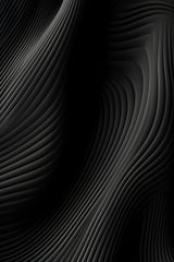 Wavy Background Black & White Wall Art