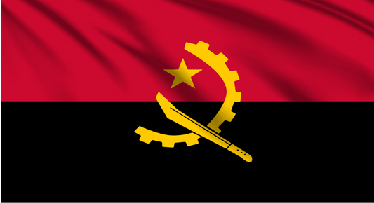 Angola National Flag Wall Art - beink online art store