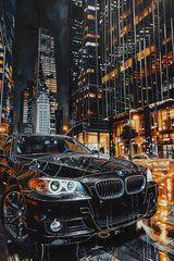 BMW Painting With Watercolor Wall Art