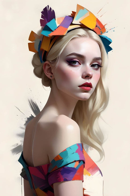 Girl with Blonde Hair Wall Art - beink online art store