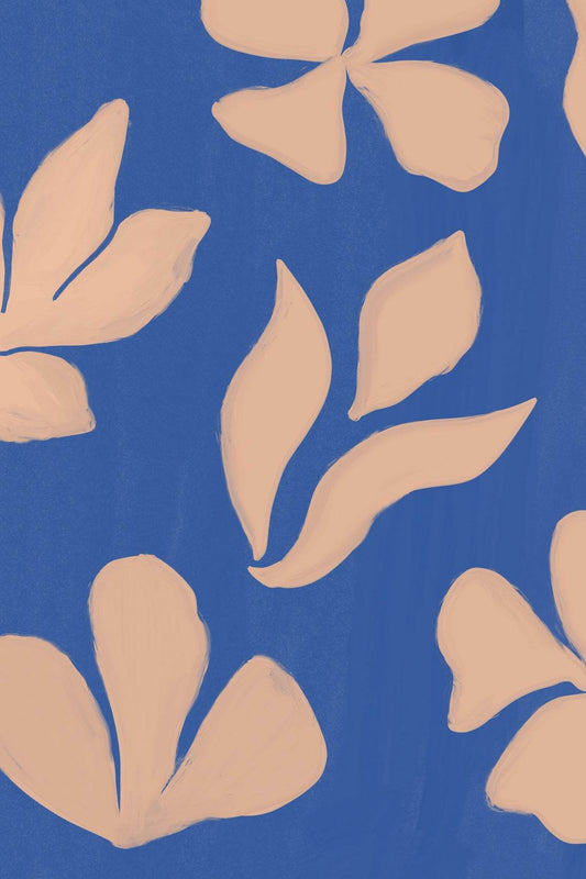Productive Blue Leaves Wall Art - beink online art store