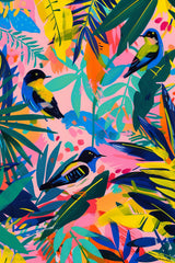 Tropical Vibrant Aviary Wall Art