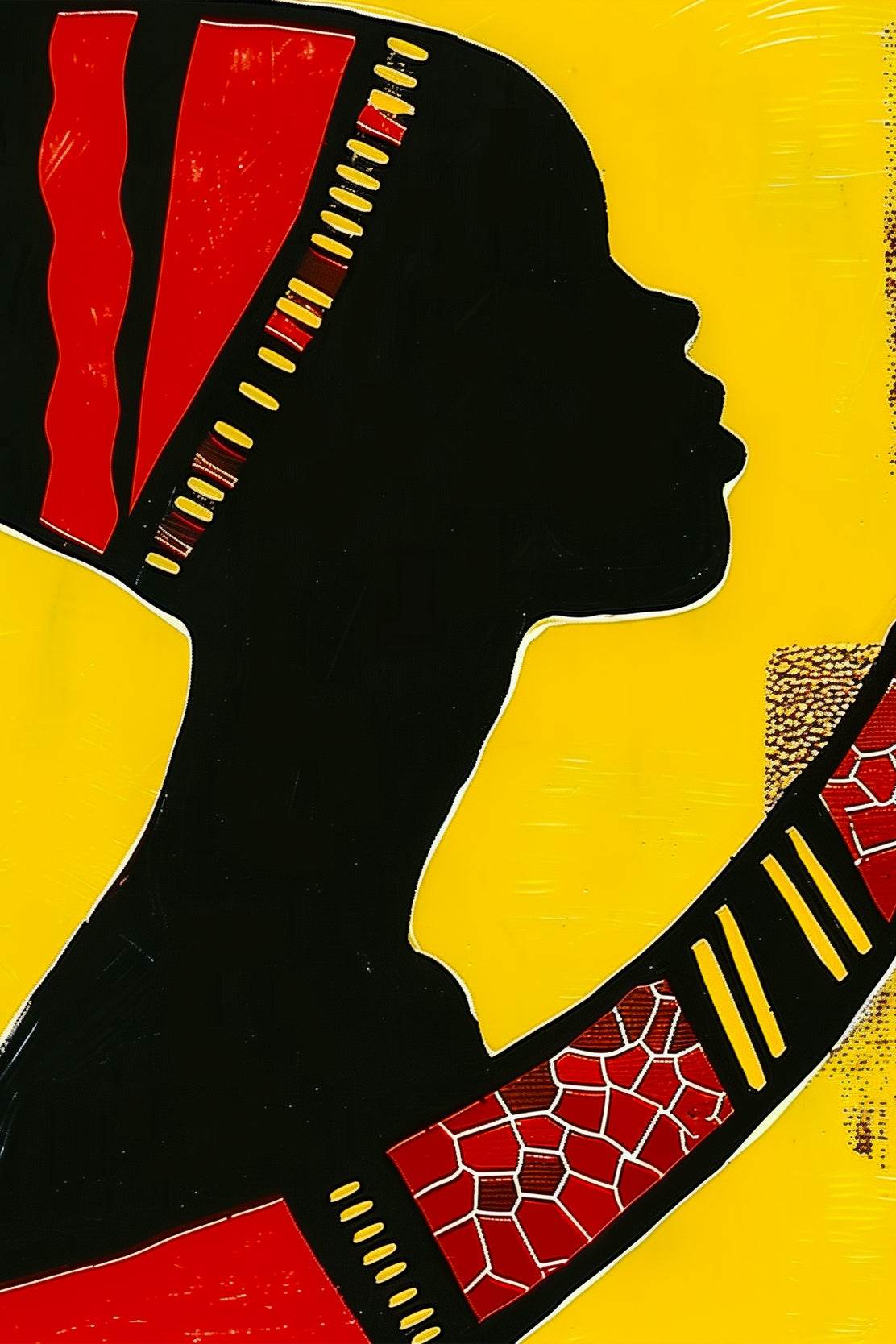 Gold Black Woman Wall Art - beink online art store