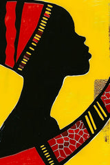 Gold Black Woman Wall Art - beink online art store