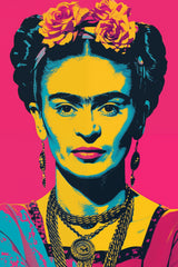 Frida Kahlo Pink Pop Art  Wall Art