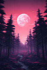 Pink Pine Forest Wall Art