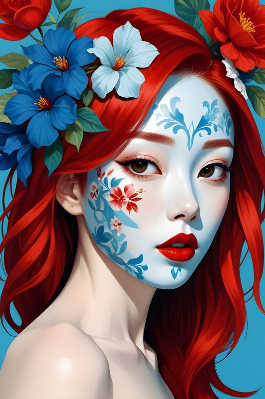 Asian Lady with Special Makeup Wall Art - beink online art store