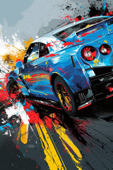 Nissan GTR Graffiti Street Wall Art