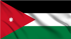 Jordan National Flag Wall Art - beink online art store