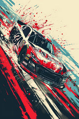 Chevrolet Red & White Race Wall Art