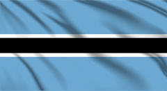 Botswana National Flag Wall Art - beink online art store