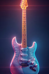 Electric Guitar With Fancy Color Wall Art