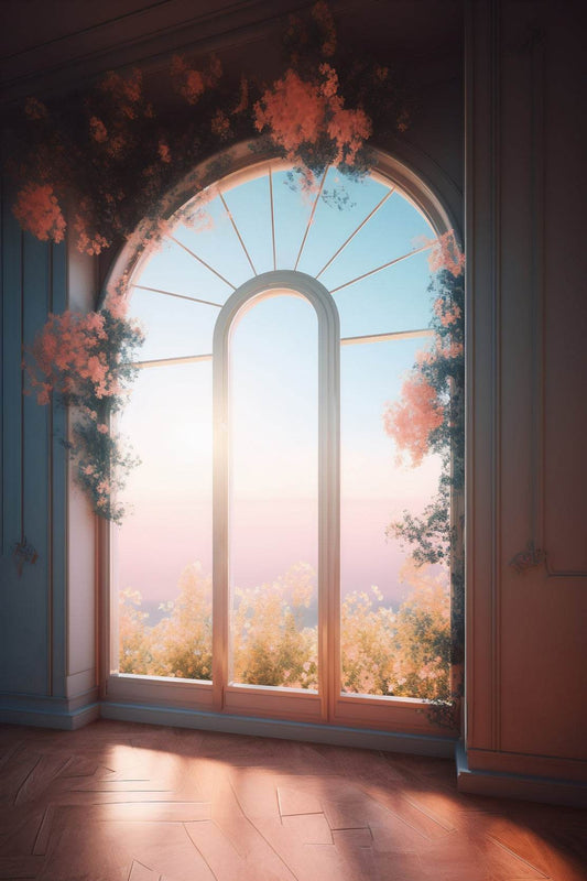 Window with Surreal and Magical Landscape Anime Wall Art - beink online art store