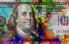 Benjamin Franklin on Dollar Wall Art