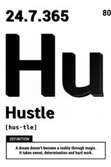 Hustle 24.7.365 Motivational Wall Art - beink online art store