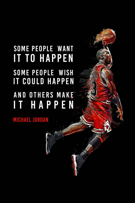 Michael Jordan Motivational Quote Wall Art - beink online art store