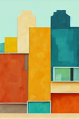 Creative Building Shape Abstract Wall Art