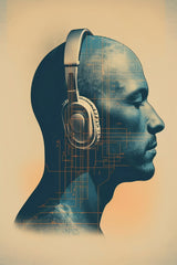 Thinking While Listening To Music Wall Art