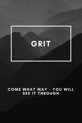 Grit Motivational Quote Wall Art