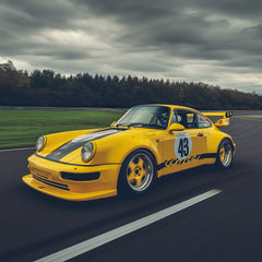 Porsche911 RWB Yellow Wall Art