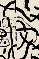 Black Ink Scribble Modern Wall Art - beink online art store