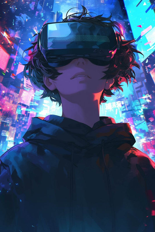 Anime character Using VR Wall Art - beink online art store