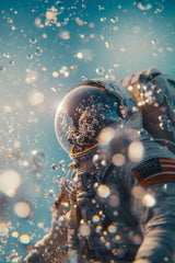 Astronaut Visuals effect of underwater Wall Art - beink online art store