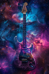 Galactic Rock Guitar Wall Art