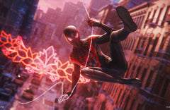 Miles Morales swinging Gaming Wall Art