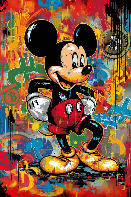 Watecolor Mickey Mouse Wall Art - beink online art store