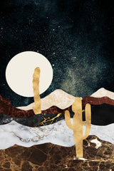 Desert Moonlit Modern Wall Art