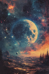 Deep space background illustration wall art