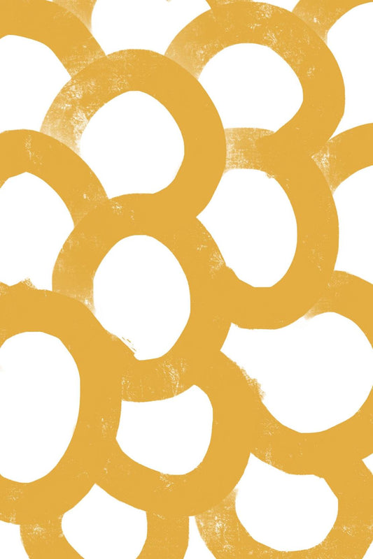 Yellow Contiguous Circles Wall Art - beink online art store
