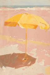 Umbrella Painting On The Beach