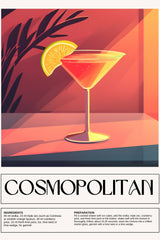 Cosmopolitan Cocktail Wall Art